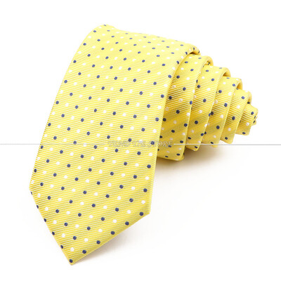 Cravată pentru bărbați din poliester, cravată cu dungi, roșu, galben, cravată clasică de birou, accesorii pentru smoking de nuntă