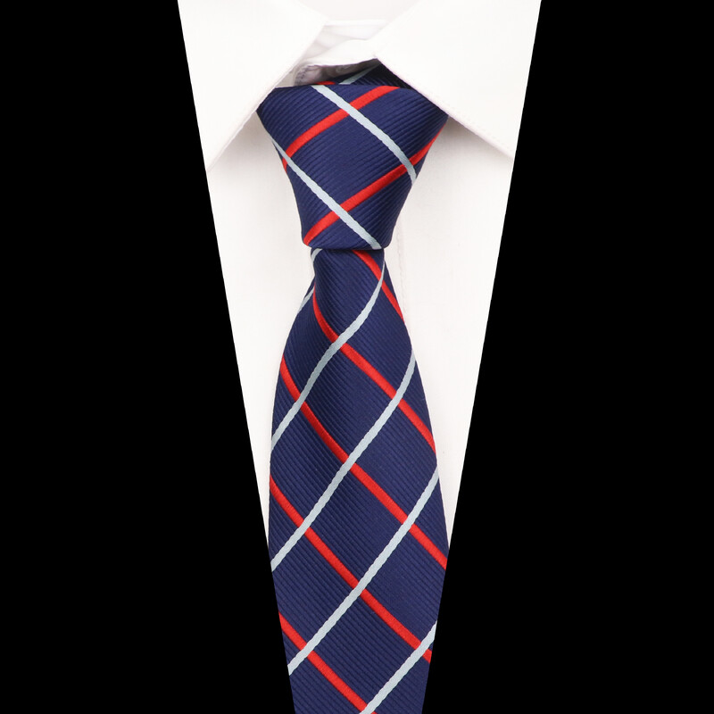 Cravată pentru bărbați din poliester, cravată cu dungi, roșu, galben, cravată clasică de birou, accesorii pentru smoking de nuntă