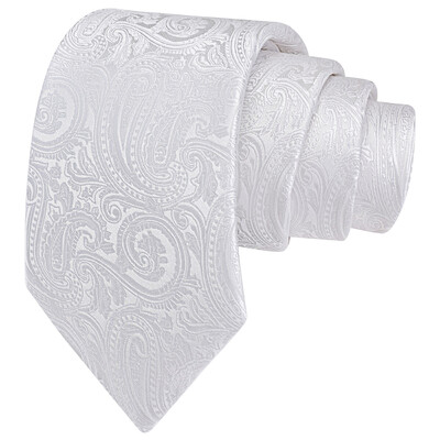 RBOCOTT Nova klasična svilena kravata s uzorkom od 8 cm, muška crveno plava crna uredska svadbena zabava Poklon kravata Dodaci