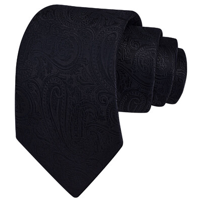 RBOCOTT Nova klasična svilena kravata s uzorkom od 8 cm, muška crveno plava crna uredska svadbena zabava Poklon kravata Dodaci