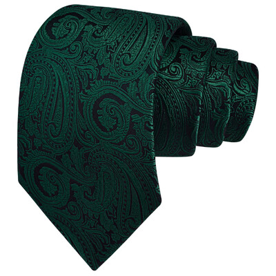 RBOCOTT Nova klasična svilena kravata s uzorkom od 8 cm, muška crveno plava crna uredska svadbena zabava Poklon kravata Dodaci