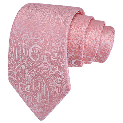 RBOCOTT Nova klasična svilena kravata s uzorkom od 8 cm, muška crveno plava crna uredska svadbena zabava Poklon kravata Dodaci