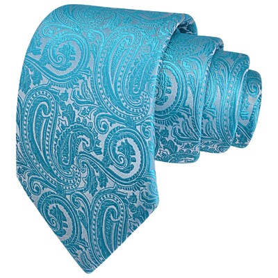 RBOCOTT Nova klasična svilena kravata s uzorkom od 8 cm, muška crveno plava crna uredska svadbena zabava Poklon kravata Dodaci