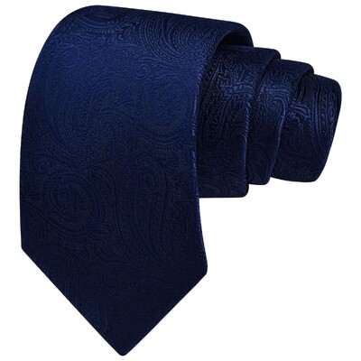 RBOCOTT Nova klasična svilena kravata s uzorkom od 8 cm, muška crveno plava crna uredska svadbena zabava Poklon kravata Dodaci