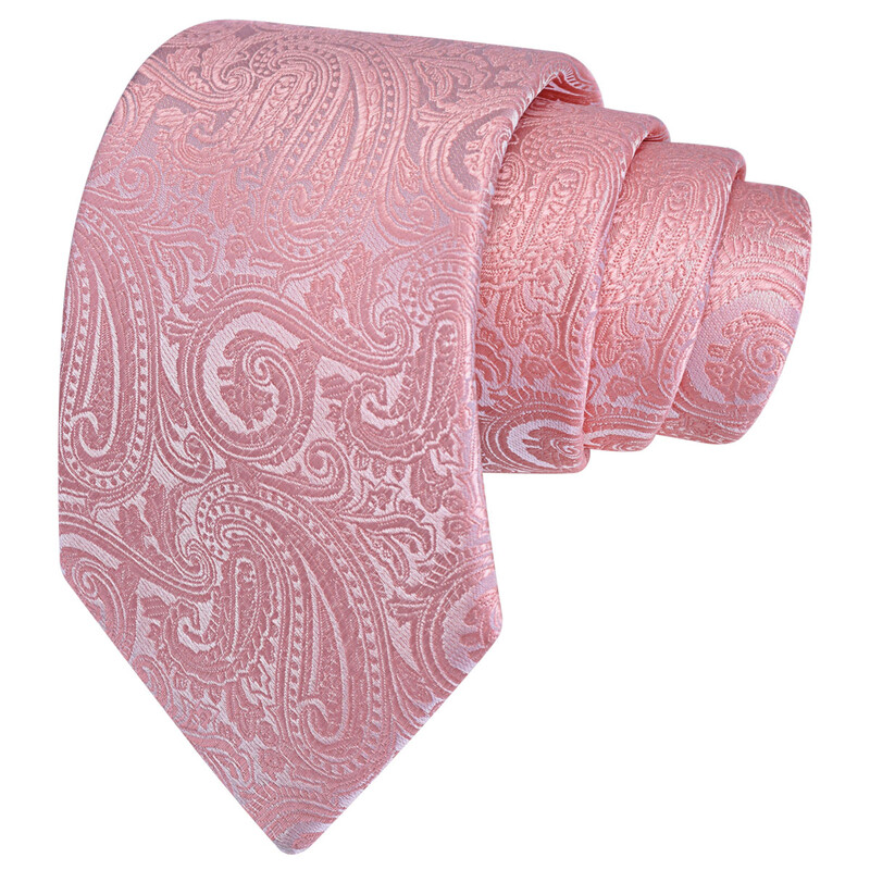 RBOCOTT Nova klasična svilena kravata s uzorkom od 8 cm, muška crveno plava crna uredska svadbena zabava Poklon kravata Dodaci