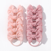 10 bucăți/lot funde cu panglică cu grosgrain, cravate elastice pentru păr, suporturi pentru benzile de păr, accesorii de păr de Anul Nou pentru cadou pentru fetițe
