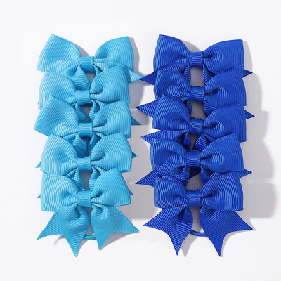 10 bucăți/lot funde cu panglică cu grosgrain, cravate elastice pentru păr, suporturi pentru benzile de păr, accesorii de păr de Anul Nou pentru cadou pentru fetițe