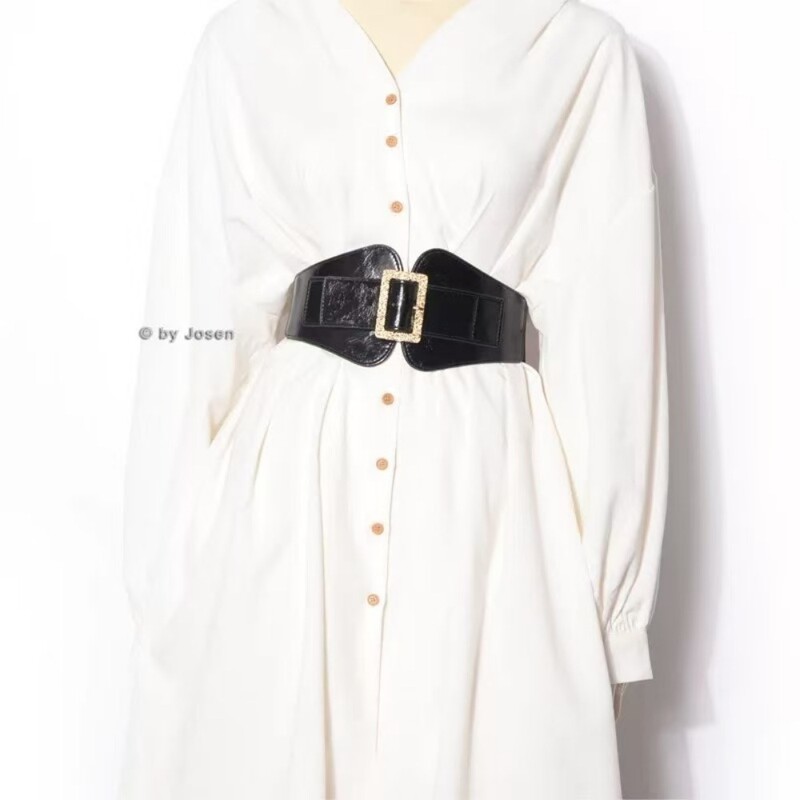 Brâu lat Doamne cu costum tunică jachetă fustă decorativă haină pulover centură elastică