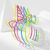 5 komada dječjih dodataka za kosu Pokrivala za glavu, uradi sam pribor za nakit Crtić Plastični jednorog Traka za kosu Poklon za zabavu Beba