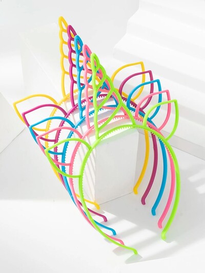 5 komada dječjih dodataka za kosu Pokrivala za glavu, uradi sam pribor za nakit Crtić Plastični jednorog Traka za kosu Poklon za zabavu Beba