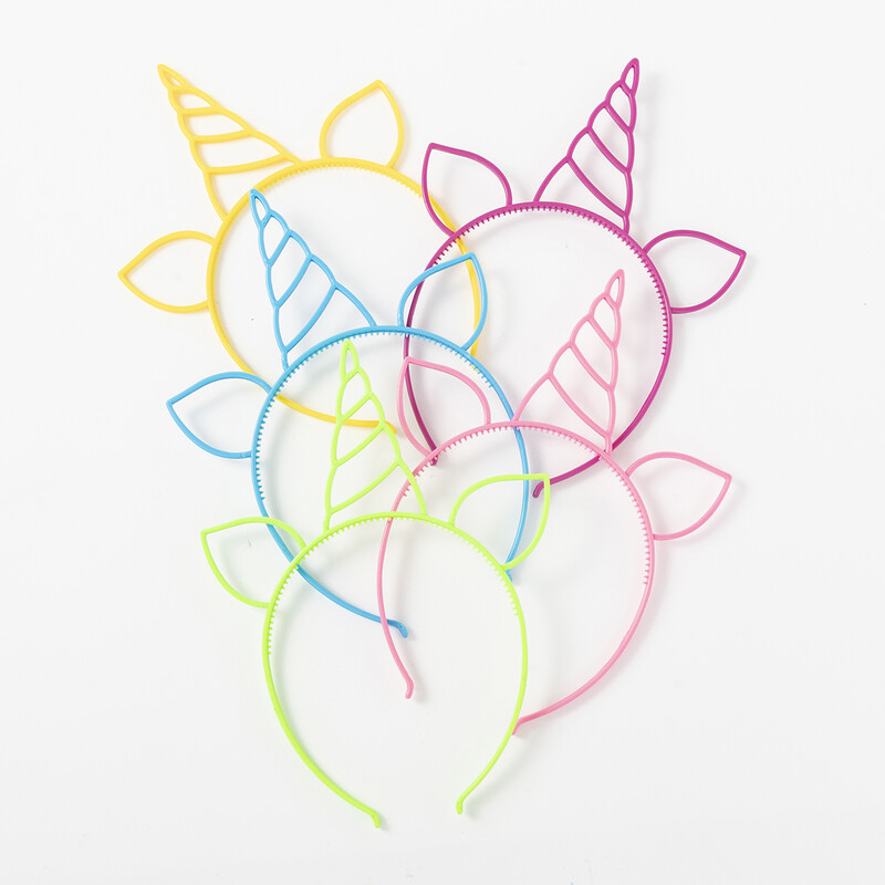 5 komada dječjih dodataka za kosu Pokrivala za glavu, uradi sam pribor za nakit Crtić Plastični jednorog Traka za kosu Poklon za zabavu Beba