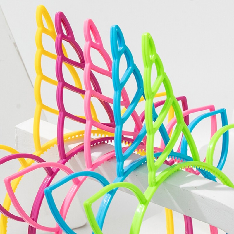 5 komada dječjih dodataka za kosu Pokrivala za glavu, uradi sam pribor za nakit Crtić Plastični jednorog Traka za kosu Poklon za zabavu Beba