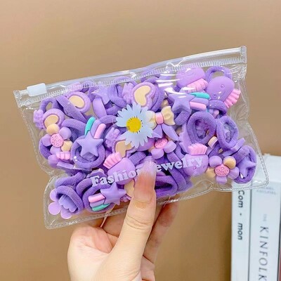 10/20Pcs/Set slatke gumene elastične trake za kosu iz crtanih filmova Djevojčice ne ozlijeđene kose Mala guma za kosu Dječje slatke gumice za kosu Dodaci za kosu