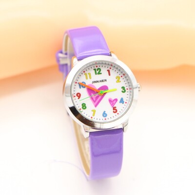 Noua sosire Fashion Heart Creative Copii Student Fete Copii Ceas Casual Quartz Lady Watch Relojes Montres Kol Saati