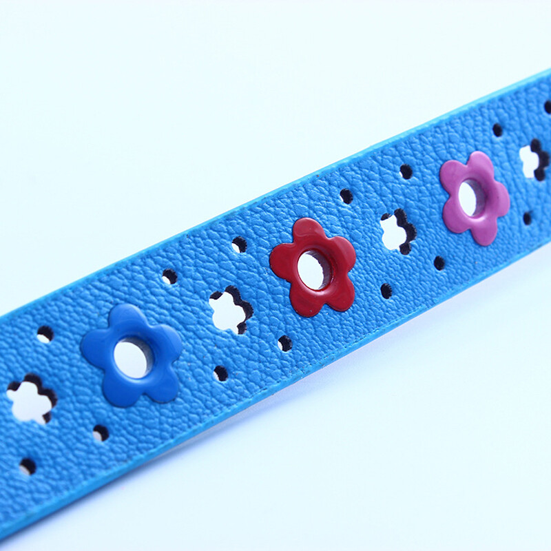 MYMC vöö õõnes lillekujuline kommivärvid lapsed poistele tüdrukule naistele PU-nahast reguleeritav luksuslik disainiga metallist pandlaga rihmad