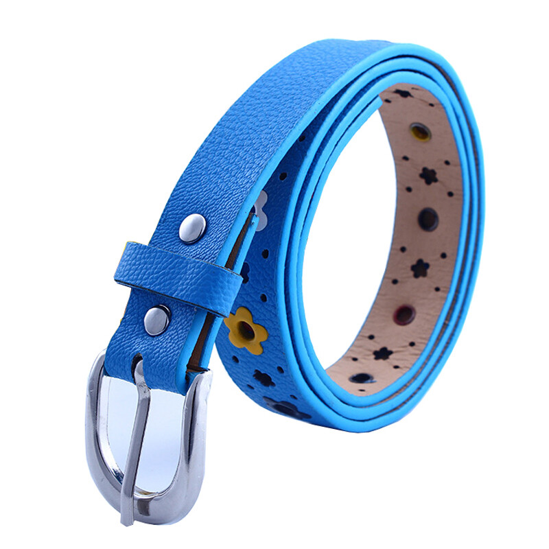 MYMC vöö õõnes lillekujuline kommivärvid lapsed poistele tüdrukule naistele PU-nahast reguleeritav luksuslik disainiga metallist pandlaga rihmad