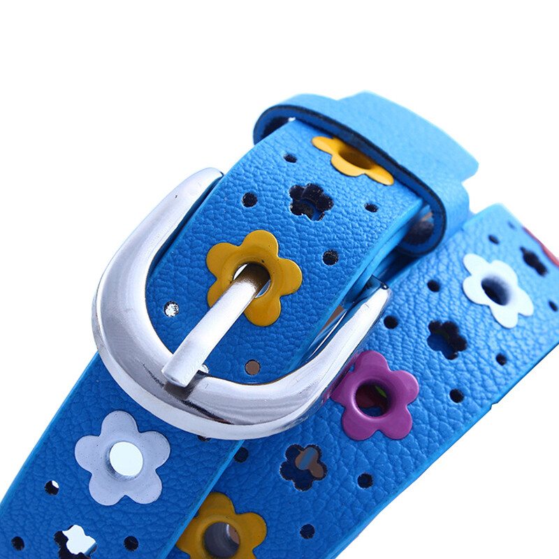 MYMC vöö õõnes lillekujuline kommivärvid lapsed poistele tüdrukule naistele PU-nahast reguleeritav luksuslik disainiga metallist pandlaga rihmad