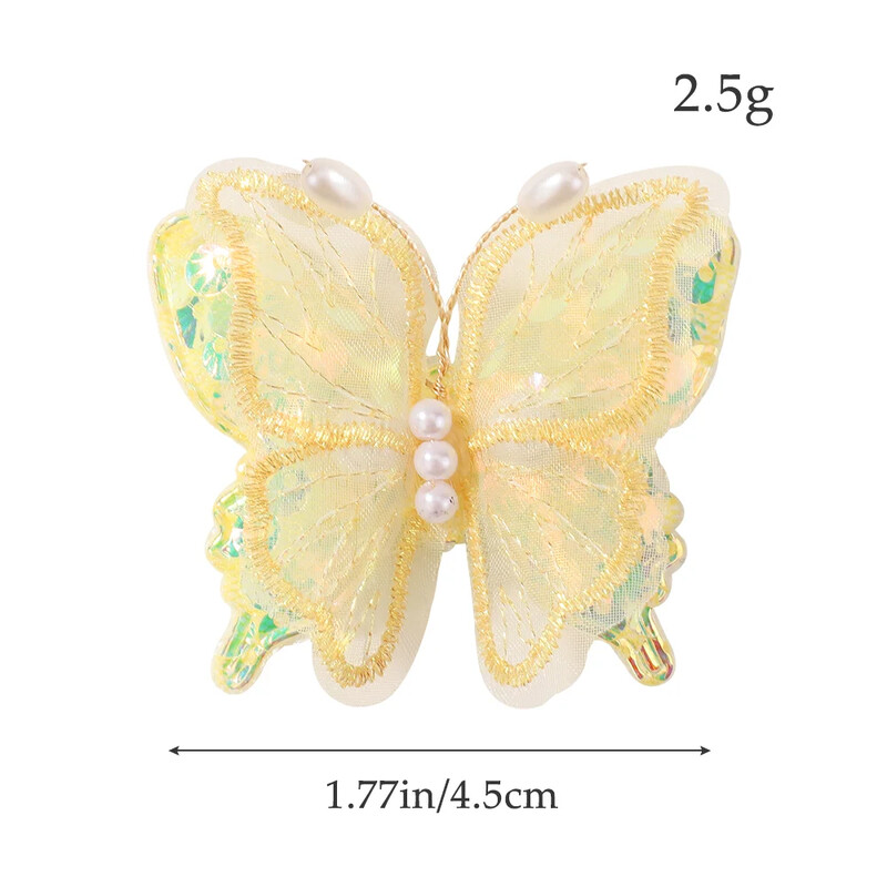 10 bucăți dulci brodate sclipici fluture barete de păr pentru femei, fete, prințesă, curcubeu, agrafe de păr, accesorii pentru păr