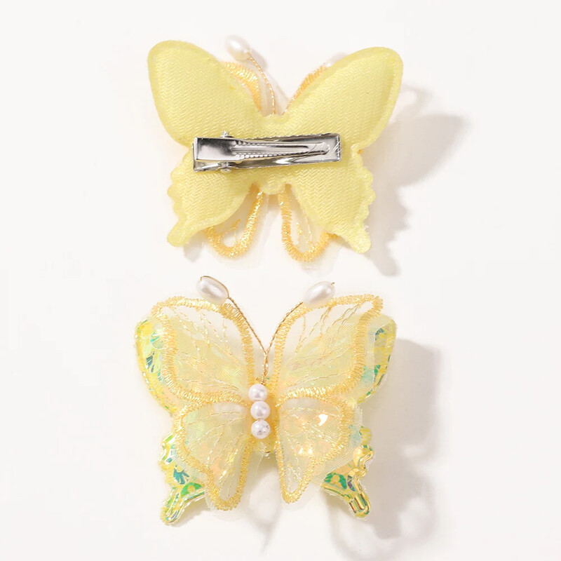 10 bucăți dulci brodate sclipici fluture barete de păr pentru femei, fete, prințesă, curcubeu, agrafe de păr, accesorii pentru păr