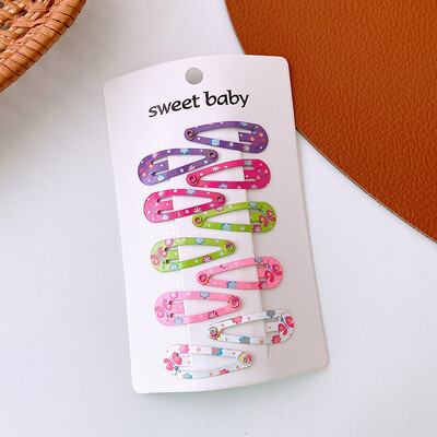 10GAB Mīlīgi BB matu sprādzes multfilmas Sirds tipa Metāla konfektes Krāsa Meiteņu Matu sprādzes Bērnu Galvassegas Bērnu Mazuļu matu sprādzes Aksesuāri