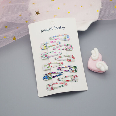 10GAB Mīlīgi BB matu sprādzes multfilmas Sirds tipa Metāla konfektes Krāsa Meiteņu Matu sprādzes Bērnu Galvassegas Bērnu Mazuļu matu sprādzes Aksesuāri