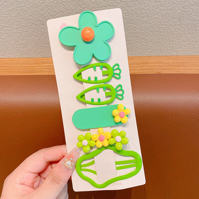 6 bucăți agrafe de păr colorate cu desene animate pentru fete, agrafe drăguțe cu inimă de flori, agrafe de păr pentru bebeluși, agrafe, accesorii pentru păr pentru copii