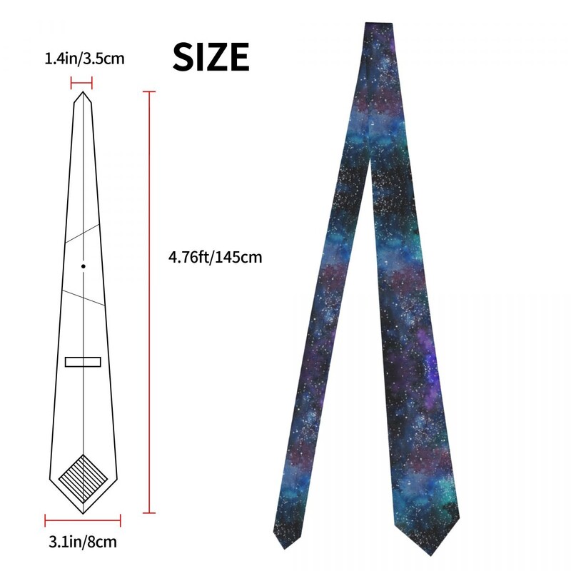 Galaxy Deep Space Unisex kaklasaite zīda poliestera 8 cm klasiska kaklasaite vīriešu krekliem aksesuāri Cravat Party