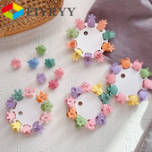 Mini clemă drăguță cu flori de cireș pentru fetiță, împletită dulce, agrafă pentru breton mic, clemă de sus, prințesă, ornament de păr, 10 buc/set