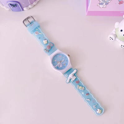 Sanrio Ceas de mână pentru copii cu model 3D Cinnamoro Hello Kitty Ceas cu quartz rezistent la apă Kuromi Cartoon Silicagel Ceas Cadou pentru copii