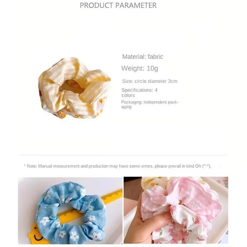 8 bucăți bentiță din țesătură cu flori colorate, benzi elastice de păr coreene pentru femei, fete, simple, florale, scrunchies, frânghie, accesorii de păr