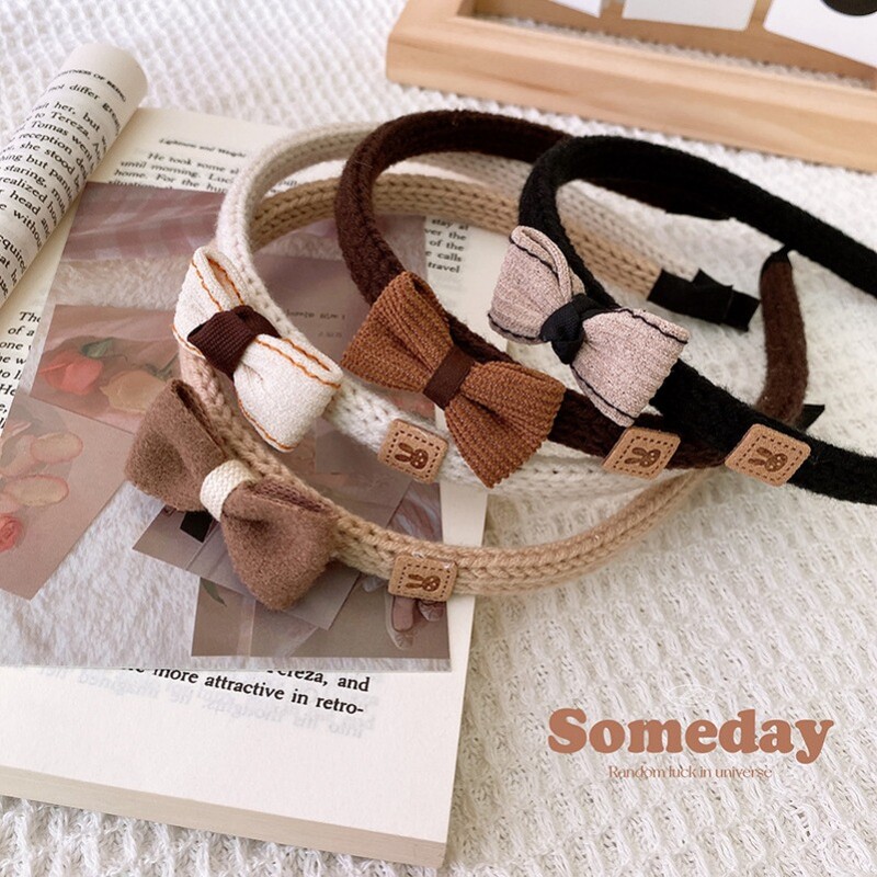 4 bucăți benzi de păr tricotate pentru fete, set de coafuri, bentițe de păr simple, cerc de păr subțire, accesorii de păr pentru fete, 4 buc.