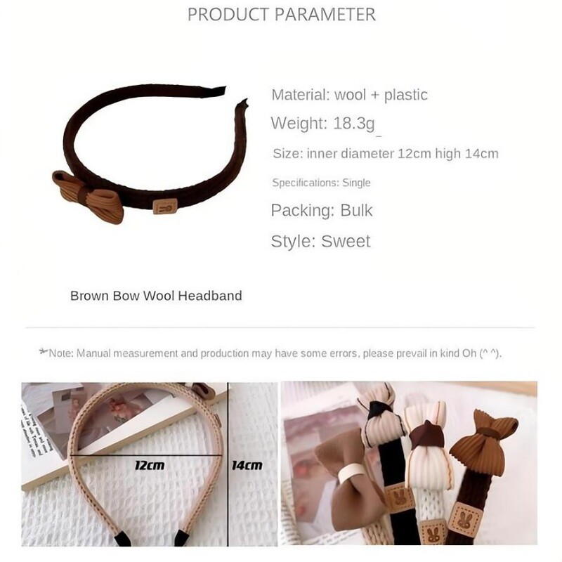 4 bucăți benzi de păr tricotate pentru fete, set de coafuri, bentițe de păr simple, cerc de păr subțire, accesorii de păr pentru fete, 4 buc.