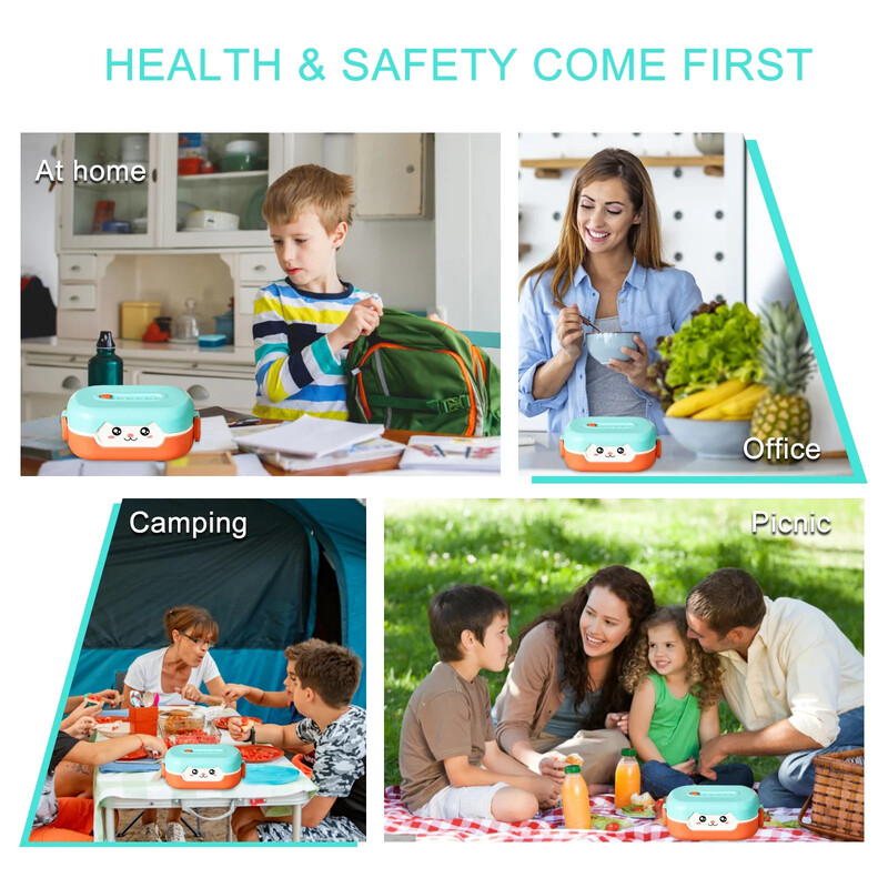 700 ml japāņu pusdienu kastes, necaurlaidīgas ar vāku. Kempinga pikniks Pārnēsājams plastmasas pārtikas augļu uzglabāšanas konteiners Bento kaste bērniem