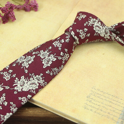 Ikdienas kokvilnas ziedu kaklasaites pieaugušajiem ikdienas valkāšanai kreklu aksesuāri 6 cm platums mīkstas šauras kaklasaites kāzu ballīte smokings cravat