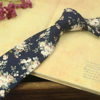 Ikdienas kokvilnas ziedu kaklasaites pieaugušajiem ikdienas valkāšanai kreklu aksesuāri 6 cm platums mīkstas šauras kaklasaites kāzu ballīte smokings cravat