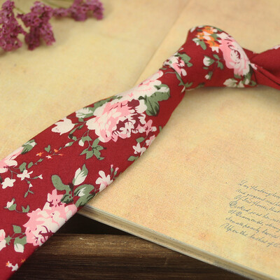 Ikdienas kokvilnas ziedu kaklasaites pieaugušajiem ikdienas valkāšanai kreklu aksesuāri 6 cm platums mīkstas šauras kaklasaites kāzu ballīte smokings cravat