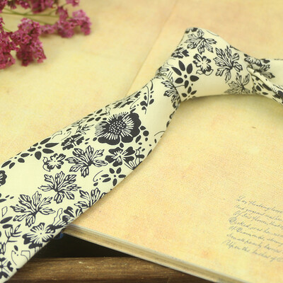 Ikdienas kokvilnas ziedu kaklasaites pieaugušajiem ikdienas valkāšanai kreklu aksesuāri 6 cm platums mīkstas šauras kaklasaites kāzu ballīte smokings cravat