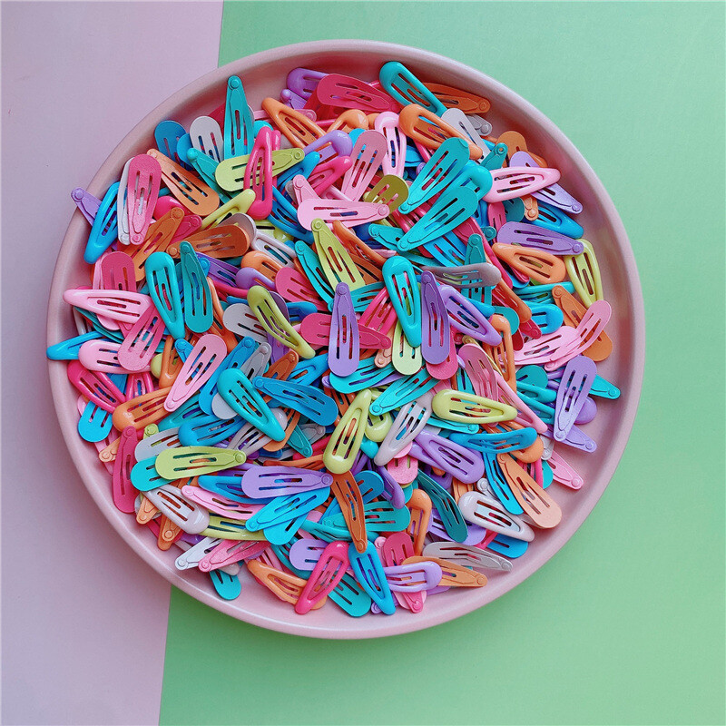 30 buc/lot agrafe pentru copii din aliaj, accesorii de păr, agrafe de păr de culoare solidă, bricolaj, 3 cm, drăguțe, pentru cap mic, pentru fete.