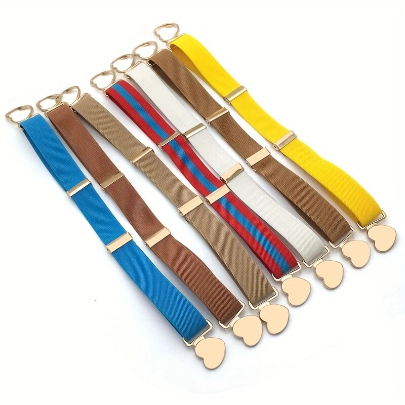 Südamepandlaga elastne rihm Candy Color Lukuta veniv vöö Reguleeritavad nähtamatud vööd tüdrukutele