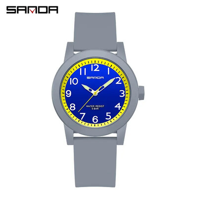 Sanda 3221 Ceasuri de lux pentru copii cuarț din silicon Sport rezistent la apă băiat fată ocazional ceas rezistent la șocuri Cadouri Ceas pentru copii Relojes