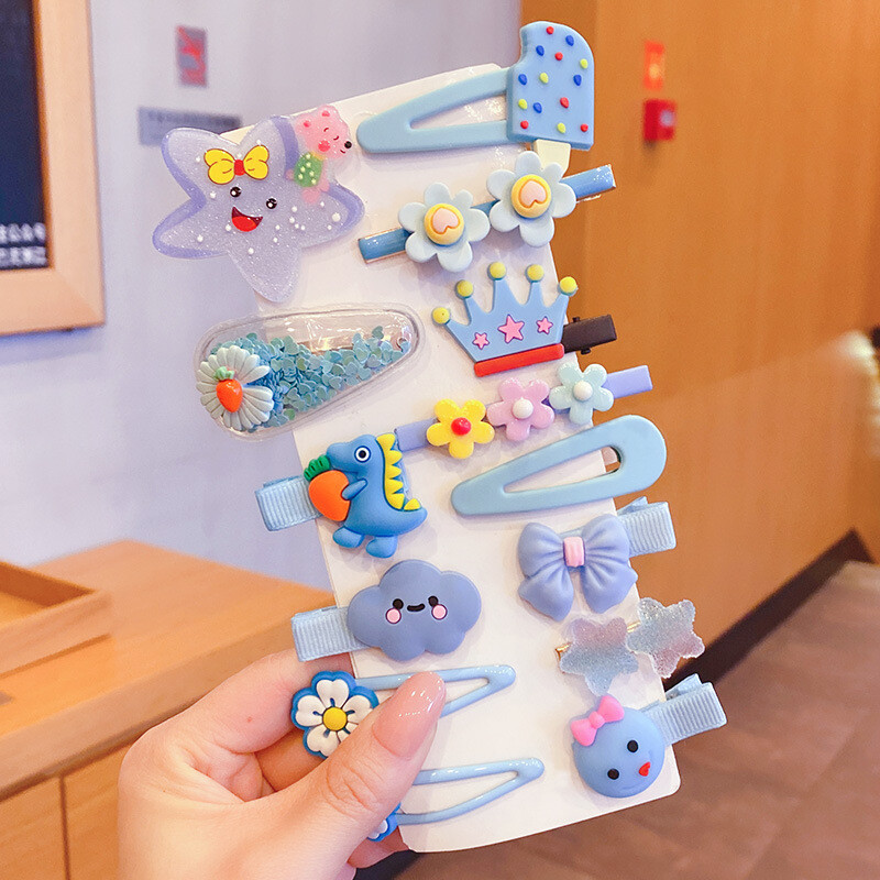 1 komplekts bērniem Jauka multfilma Ziedi Augļi Gumijas lentes Matu sprādzes Meitenes Jauki matu sprādzes Bērni Matu lentes Matu Aksesuāri Dāvana