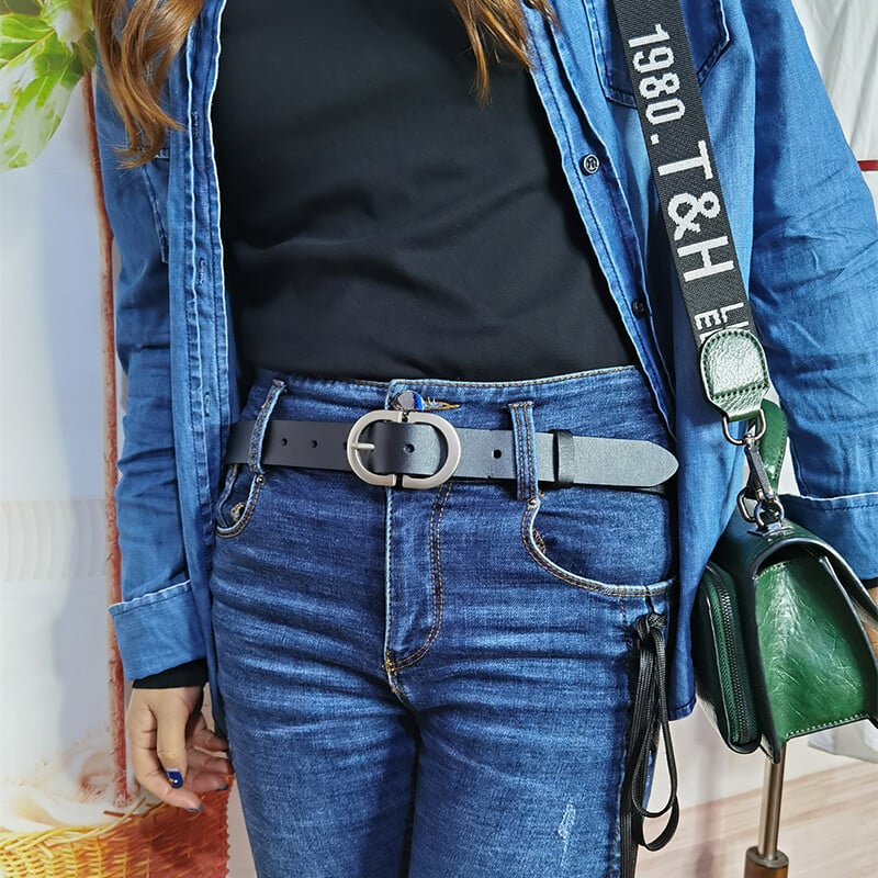 VATLTY 2022 sieviešu ādas josta 2,8 cm dabīgas govs ādas sudraba sakausējuma sprādzes plāna josta sieviešu džinsi bikses jostas jostasvieta