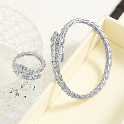 Yupsk Fashion, spīdīgs cirkona kauls, atvērts rokassprādzes rokassprādzes, izsmalcinātas sieviešu kāzu ballīšu aksesuāri, dāvana