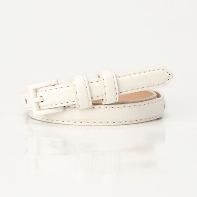 1 bucată Curea Doamnelor Moda Cură simplă Curele din piele PU Decorativă Skinny Negru cu blugi Curea potrivită pentru purtarea și utilizarea zilnică