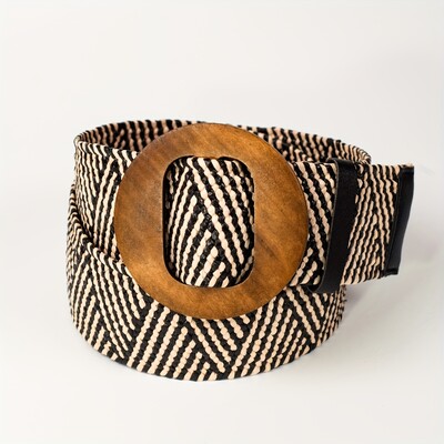 Slamnati elastični tkani remen u struku, moderan ženski remen za struk, remen za haljine, slamnati boemski remen