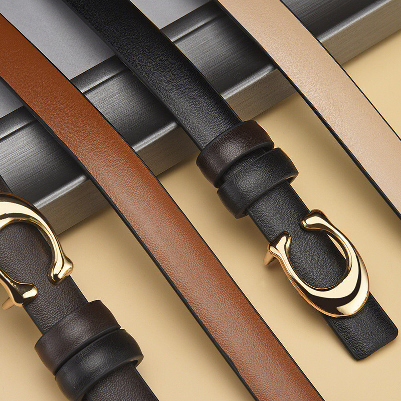 Moderan ženski dvostrani remen Moderna traper suknja s uskim krojem i širokim remenom, ležeran stil s metalnom kopčom