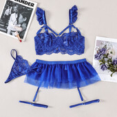 Διάφανα σέξι ερωτικά εσώρουχα γυναικεία σουτιέν και καλτσοδέτες σετ See Through Σέξι γυναικεία εσώρουχα Γυναικεία σέξι κοστούμια