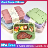 Cutie de prânz din silicon Cutie de prânz de calitate alimentară Cuptor cu microunde Încălzire specială Cutie de prânz În condiții de siguranță pentru congelator și cuptor Prânz pentru gustări și recipiente pentru alimente