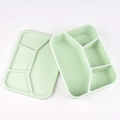 Cutie de prânz din silicon Cutie de prânz de calitate alimentară Cuptor cu microunde Încălzire specială Cutie de prânz În condiții de siguranță pentru congelator și cuptor Prânz pentru gustări și recipiente pentru alimente