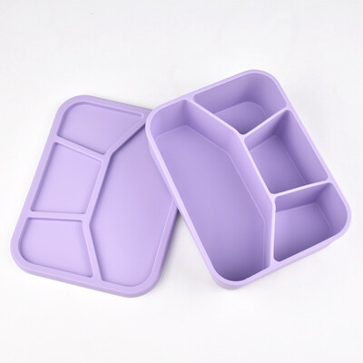 Cutie de prânz din silicon Cutie de prânz de calitate alimentară Cuptor cu microunde Încălzire specială Cutie de prânz În condiții de siguranță pentru congelator și cuptor Prânz pentru gustări și recipiente pentru alimente